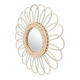 Miroir de maquillage en rotin - fabriqué avec soin et design, chic et tendance