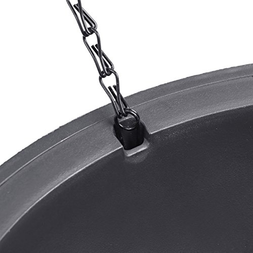 Miniatura 4 de Keter - Maceta Colgante De 3 Cadenas Hanging Sphere, 8,6 Litros, Color Grafito,