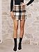 IDEALSANXUN Fall Outfits for Women 2026 Fashion Winter Clothes Sweater Tartan Tweed Flannel Corduroy Wool Plaid Dresses Mini Skirt, Brown New, L