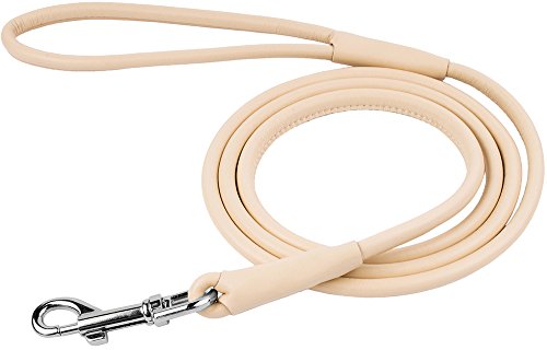 Collardirect Rolled Leather Dog Leash Rope Soft Padded Training Lead Heavy Duty Leashes For Dogs Small Medium Large Puppy Black Blue Red Orange Green Pink White (Medium, Pink) #TOP2