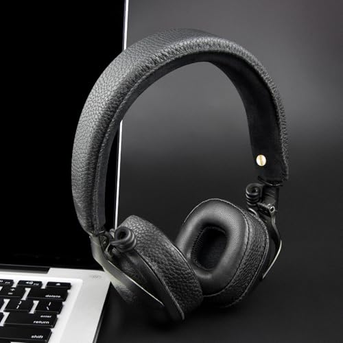 SOULWIT Almohadillas de reemplazo para auriculares Marshall MID ANC con cancelación activa de ruido, Bluetooth inalámbricos On-Ear, cojines de cuero proteico suave y espuma aislante de ruido - Negro miniatura 3