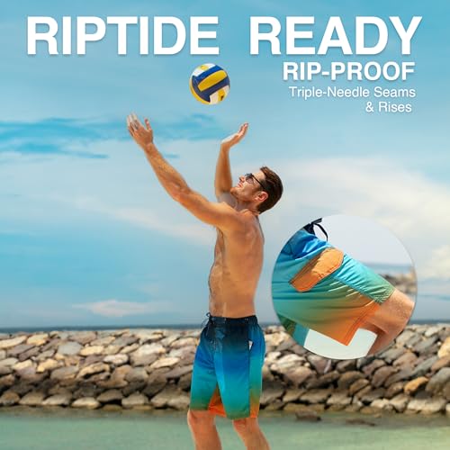 Image of Kanu Surf Men's Big Viper Extended Size Stripe Swim Trunk