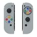 eXtremeRate Hülle für nintendo Switch Joycon/Switch OLED,Case Gehäuse Cover Schale Tasche Set für nintendo Switch/Switch OLED mit A/B/X/Y-Taste RichtungsKnöpfe(SFC SNES Classic EU)-Keine Konsole Hülle