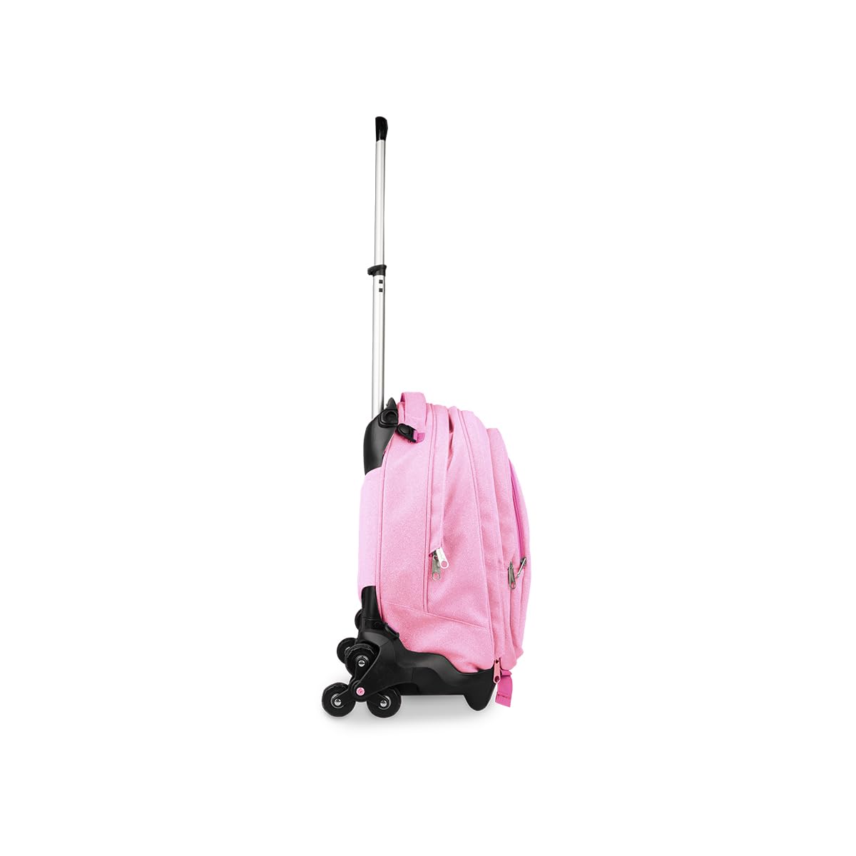 Colourbook Zaino Trolley Glitter 4 in 1 con Zainetto Staccabile 35L | 32x47x24 cm, Tessuto Impermeabile, Vano Laptop Imbottito, Porta Borracce, Elementari e Medie