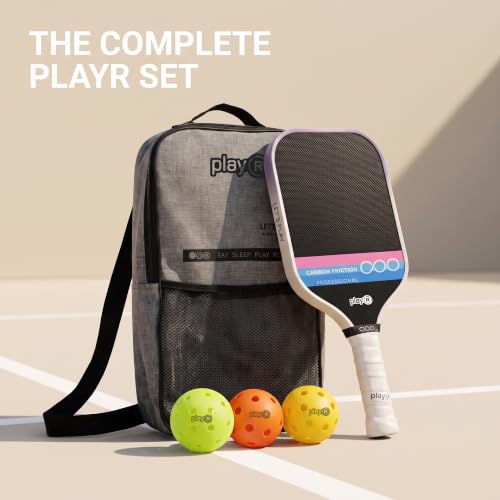 Image of playR Professional Friction Carbon Fiber Pickleball Set for Kids, Adult