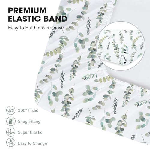 Image of Little Grape Land Pack and Play Sheets Mini Crib Sheets Soft Breathable Pack N Play Sheets, Playard Fitted Sheet 2 Pack Stretchy Fits 38 inchx26 inch Playard Mattress