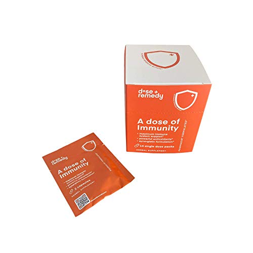 A Dose of Immunity Quercetin with Vitamin C and Zinc, Vitamin D, 500mg Quercetin Bromelain with Echinacea & B Vitamins, Lung Immune Support Supplement 7 in 1 Immune Defense Immunity Booster (14 Packs)