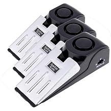 Mengshen 3-Pack Safety Wedge Door Stop Alarm Stopper Blocking Travel Home Security Alert 120db Pack of 3 MS-M68