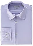 Haggar J.M Men's Premium Performance Slim Fit Dress Shirt, Medium Purple Check, 17-17.5 34-35