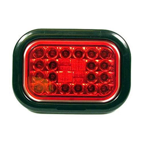 Luz trasera LED rectangular roja Fortpro 5 5/16" x 3 7/16" miniatura 4