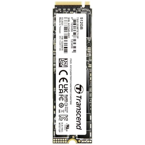 Transcend MTE712P 512GB Internal M.2 PCIe NVMe SSD 2280 PCIe NVMe 4.0 x4 Industrial TS512GMTE712P