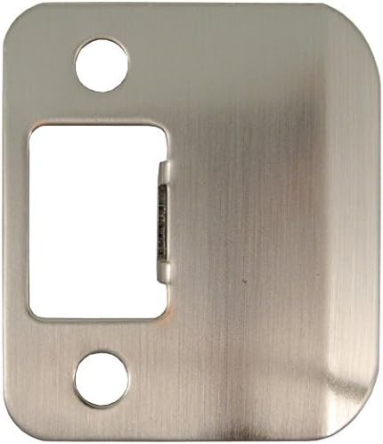 Round Corner Extended Lip Strike Plate, 2-1/4" x 1-1/2", (2" Overall Length), Satin Nickel by Stone Harbor Hardware