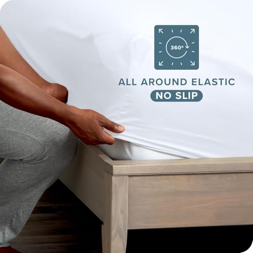 Image of 600 TC 100% Egyptian Cotton Fitted Sheet for King Bed Size Fitted Bed Sheet with Pillow Cover for Bedroom, Soft Hotel Quality Size - 72 x78+12 White Pillow Cover Size -18 x 28 Inch