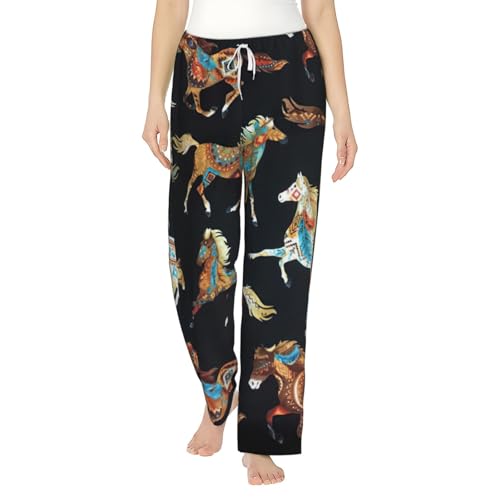 Pantalon de pyjama flanelle ultra doux avec poche et cordon femme
