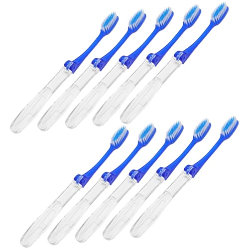 Homoyoyo 10 piezas Cepillos de Dientes Plegables de Viaje con Cerdas Suaves de Unidades Portátiles Diseño Compacto para Camping y Uso Diario Cuidado Bucal y Cómodo para Viajes