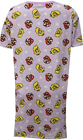 MJC Women's Super Mario Game Over Mario and Princess Peach Nightshirt image 4
