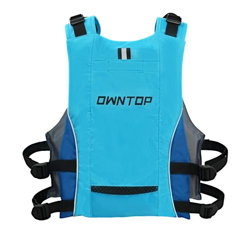 Owntop Swim Jacket Adult, Lightweight Kayak Swim Vests, Hydration Pocket for Wakeboard, Boating, Fishing, Water Sports (Blue, M/L) by Owntop - Image 2