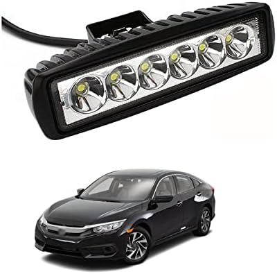 6 LED Fog Light/Work Light BAR SPOT Beam Off Road Driving LAMP 1 PC-Compatible with Toyota Innova Type 4 (2014-2015)