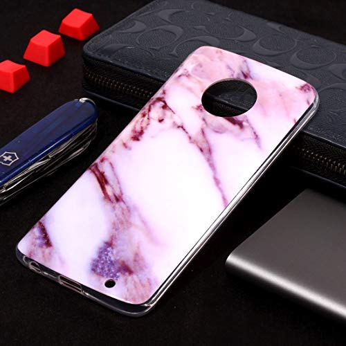 Coque souple Motorola Moto G6 Plus antichoc TPU motif marbre violet protection