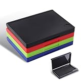 4 Pack Ink Pad,Red, Blue, Black, Green，Ink Pads for Stamps， 4.7 x 3.6Inch Felt Stamp Pad, Versatile Use for Office, Crafting, Rubber & Clear Stamps
