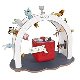 Holzura Tonie Regal Personalisiert, Magnetischer Rahmen Toniebox 2 Standregal für Tonies und Toniefiguren