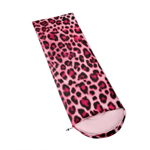 Feelyou Classic Leopard Print Sleeping Bag for Kids Boys Girls Brown White with Compression Sack Lightweight Waterproof Portable for Camping Backpacking miniatura 3