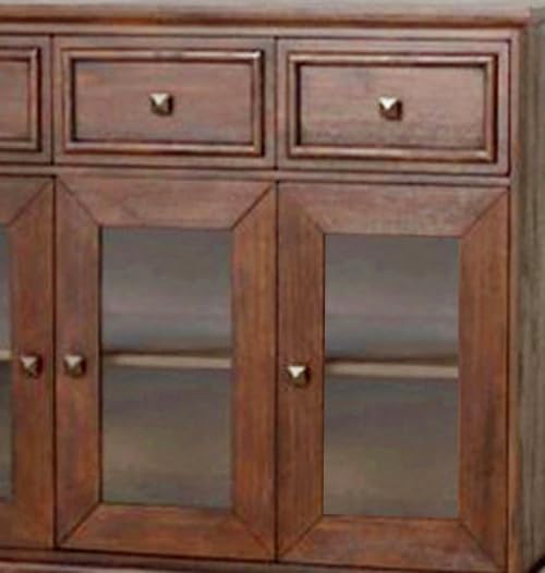 Image of The Attic Francisco Sideboard, Multipurpose Cabinet for Kitchen and Living Room Storage, Crockery Storage, Solid Sheesham Wood, Honey Matte Finish