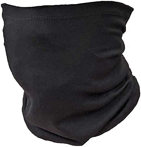 Authentic Bamboo Neck Gaiter, UPF 50+ Lightweight Breathable Mask for Sun UV and Dust Protection | Black