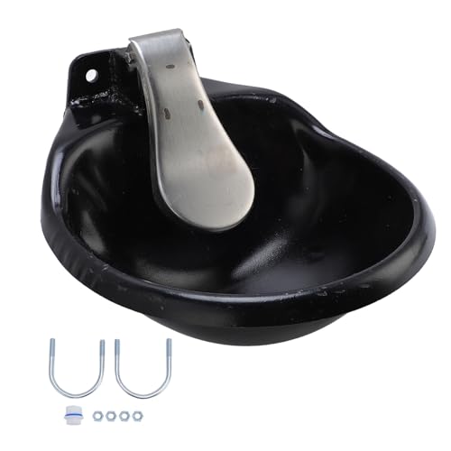 Automatic Livestock Waterer Bowl, Stainless Steel Large Capacity Drinking Water Fountain, Animal Water Trough Dispenser for Dog Horse Goat Pig Cow Cattle Sheep