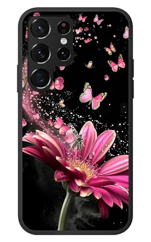 RWUTYTIUL for Samsung Galaxy S25 Ultra 5G Cute Case, Pink Flower