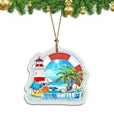 Fremantle Australia Christmas Ornament Transparent Acrylic Double Sided Tree Decoration Pendant Travel Souvenir Tourist Collection Personalized Car Backpack Accessories -5092