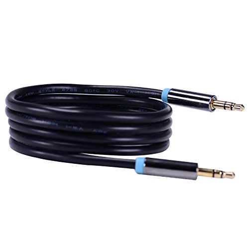 Image of Reboot Car Audio Cable 3.5mm Male to Male AUX Cable For Smartphone - Black (2 meter - 6 Feet Black)