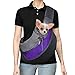 GWL Mochila para Perros Gatos, Ajustable Portador para Mascotas Pequeñas, Transportín para Mascotas Mochila al Aire Libre del Perro para Viajes, Bicicleta, Senderismo (púrpura, S)