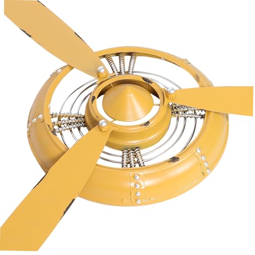 Hélice en fer forgé jaune au design rétro élégant pour maison raffinée - 3