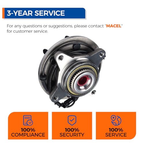 PAROD Front 515046 4WD Wheel Hub & Bearing Assembly Compatible with 2004-2005 Ford F-150 2004 F-150 Heritage 6Lugs w/ABS by PAROD - Used condition - Image 7