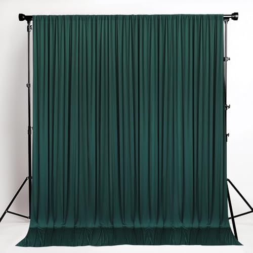 Cortinas fondo fotográfico 5x10ft verde oscuro 2 paneles miniatura 6