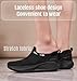 SHULOOK Non Slip Work Shoes for Women Slip Resistant Sneakers Mesh Slip On Food Service Shoes Chef Kitchen Restaurant Lightweight Comfortable Sock Shoes Black Size 6.5