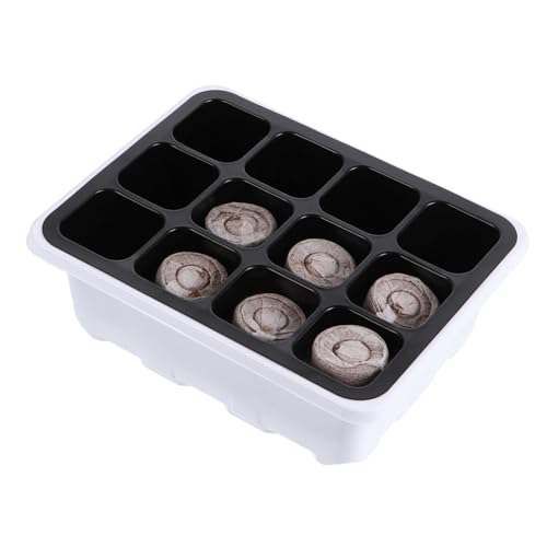 Milisten 12 Piezas Cajas De Plántulas Bandeja para Semilleros Bandeja De Cultivo Bloque De Tierra para Fertilizante y Bloques De Tierra para Jardinería