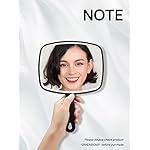 OMIRO Hand Mirror, Black Handheld Mirror with Handle, 6.6" W x 9.2" L - Image 2