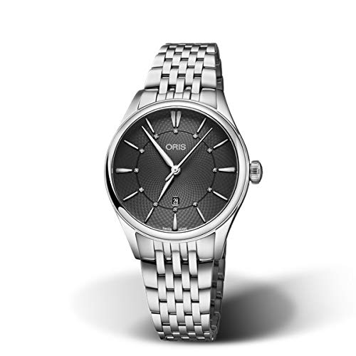 ORIS(�I���X) �������K�i �A�[�g���G �f�C�g �_�C�������h 33mm Artelier Date Diamonds ���f�B�[�X �r���v �������� �X�e�����X�X�e�B�[���u���X �O���[������ �D 01 561 7724 4053-07 8 17 79