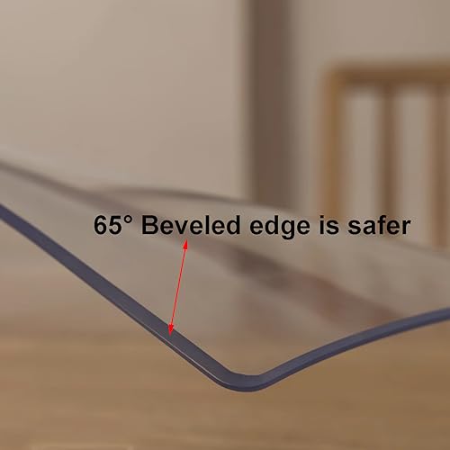 Protecteur de table en plastique PVC transparent 2mm pour bureau et commode - 3