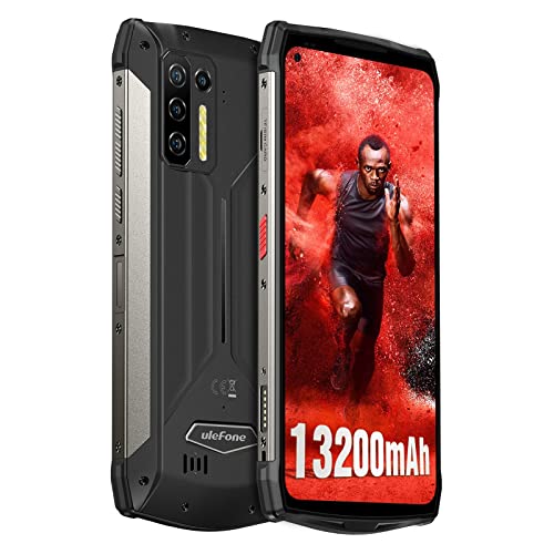 Ulefone Power Armor 13 Rugged Smartphone, Ip68 Waterproof Phone, 13200Mah Battery, 15W Wireless Charge, 48Mp Four Rear Camera, 6.81" Fhd+, Helio G95 Octa-Core Android 11, 8Gb + 256Gb, Dual 4G Unlocked #TOP10