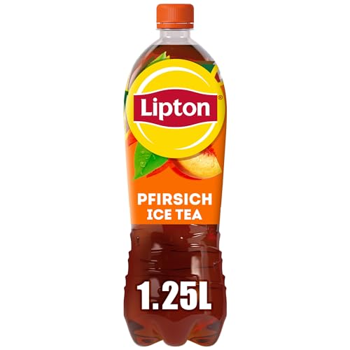 Lipton Ice Tea Peach, Eistee mit Pfirsich Geschmack, EINWEG (6 x 1.25L) (Verpackungsdesign kann abweichen)