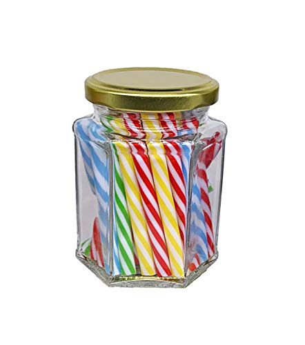 Image of Glass Jar & Container with Rust Free Air Tight metal Lid, Suitable for Use in Your Home Office, Kitchen Storage /Glass Jar for Kitchen (pack of 12) HEXA