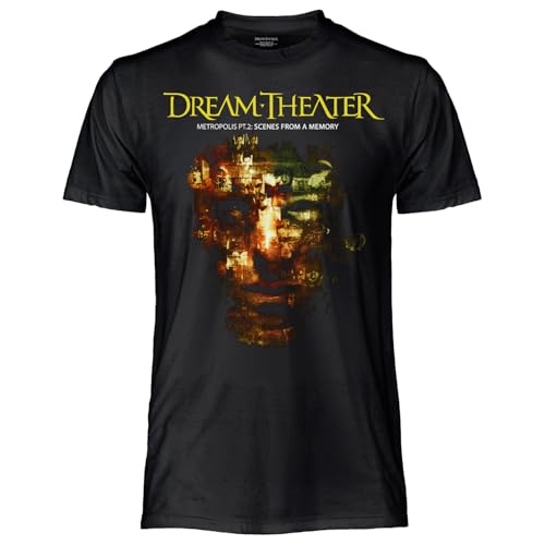 CRAZY FOR ROCK Dream Theater T Shirt Metropolis. Maglietta Ufficiale Unisex. Maglia Regular in Cotone. Adulto Ragazzo XL