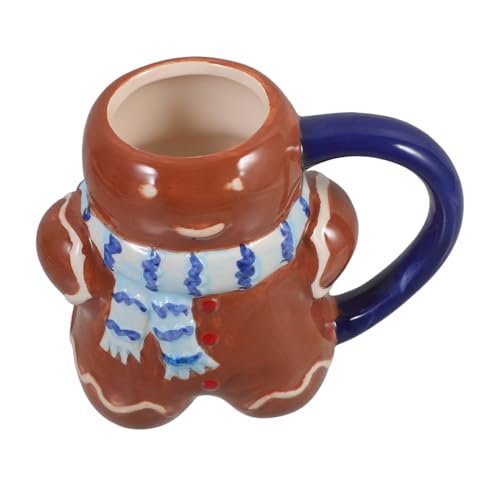 MAGICLULU Taza de Cerámica Navideña de Hombre de Jengibre Taza Multifuncional para Café y Leche para Hogar Oficina y Fiestas Diseño