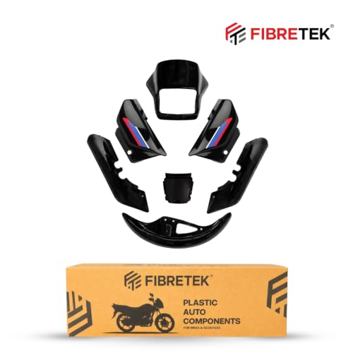 Image of OFTBK-001 Full Body Kit Compatible for Splendorr Old Model Black | ABS Plastic Bike Body Panel (Set of 7)