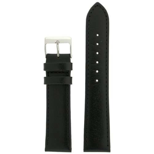 Tech Swiss Watch Band Black Genuine Calf Leather Smooth Ladies Strap 12 millimeter