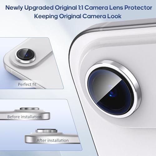 Image of CLITZ for iPhone 17 Air Camera Lens Protector Original Individual Lens Screen Protector | 9H Hardness, Scratch-Resistant, Case Friendly (Silver)