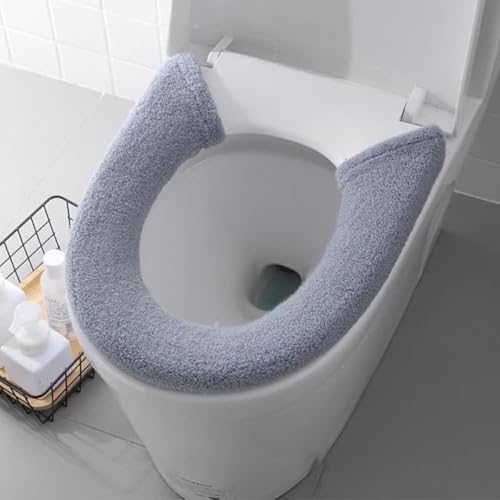 GEBYUI 便座カバー 汎用型 O 型・U 型両対応 加厚 3cm 高密度保暖素材 抗菌防臭加工 フック式取り付け 30 秒簡易装着 機洗い可 緩衝静音機能 冬季防寒 家庭トイレ・ビジネス接待室兼用 新居祝いギフト適用 長時間使用快適 ?